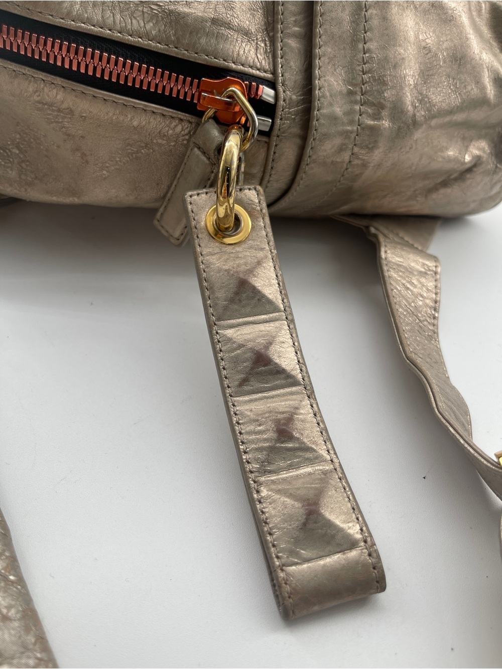 MCM Rucksack Metalic Gold Backpack - Picture 10 of 15